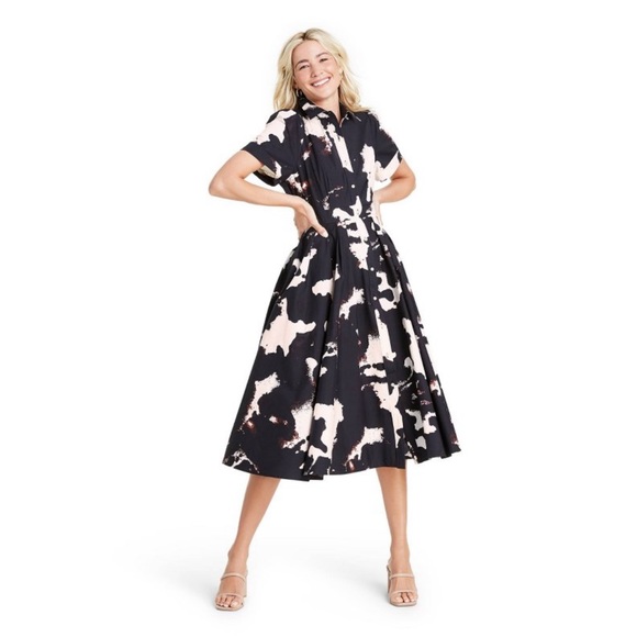 ALEXIS X TARGET black short sleeve shirt dress Sm